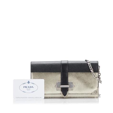 prada cahier wallet on chain|authentic Prada wallet sale.